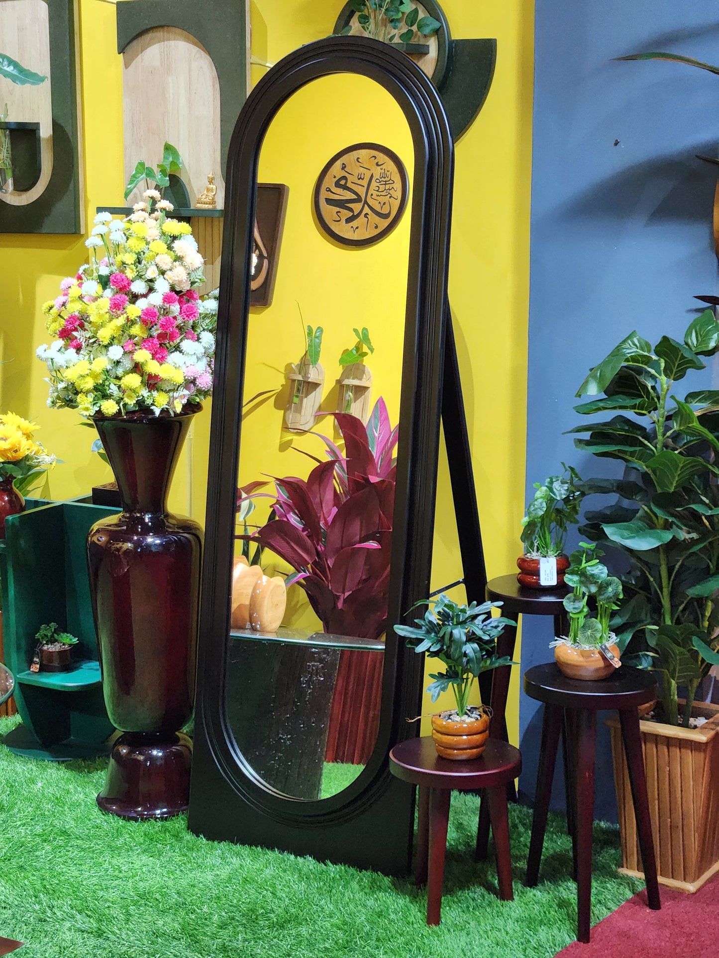Adooch Wooden Standing Mirror