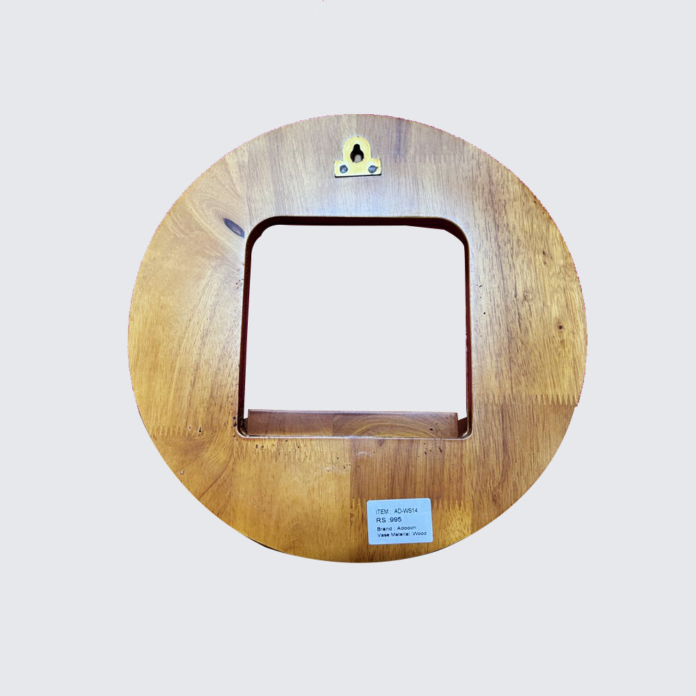 Adooch Wooden Wall Shelf – Round Wall- Mounted Display Shelf for Home Décor