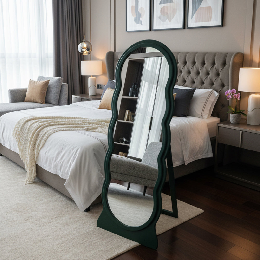 Adooch Wavy Full-Length Standing Mirror - for Bedroom, Living Room & Entryway
