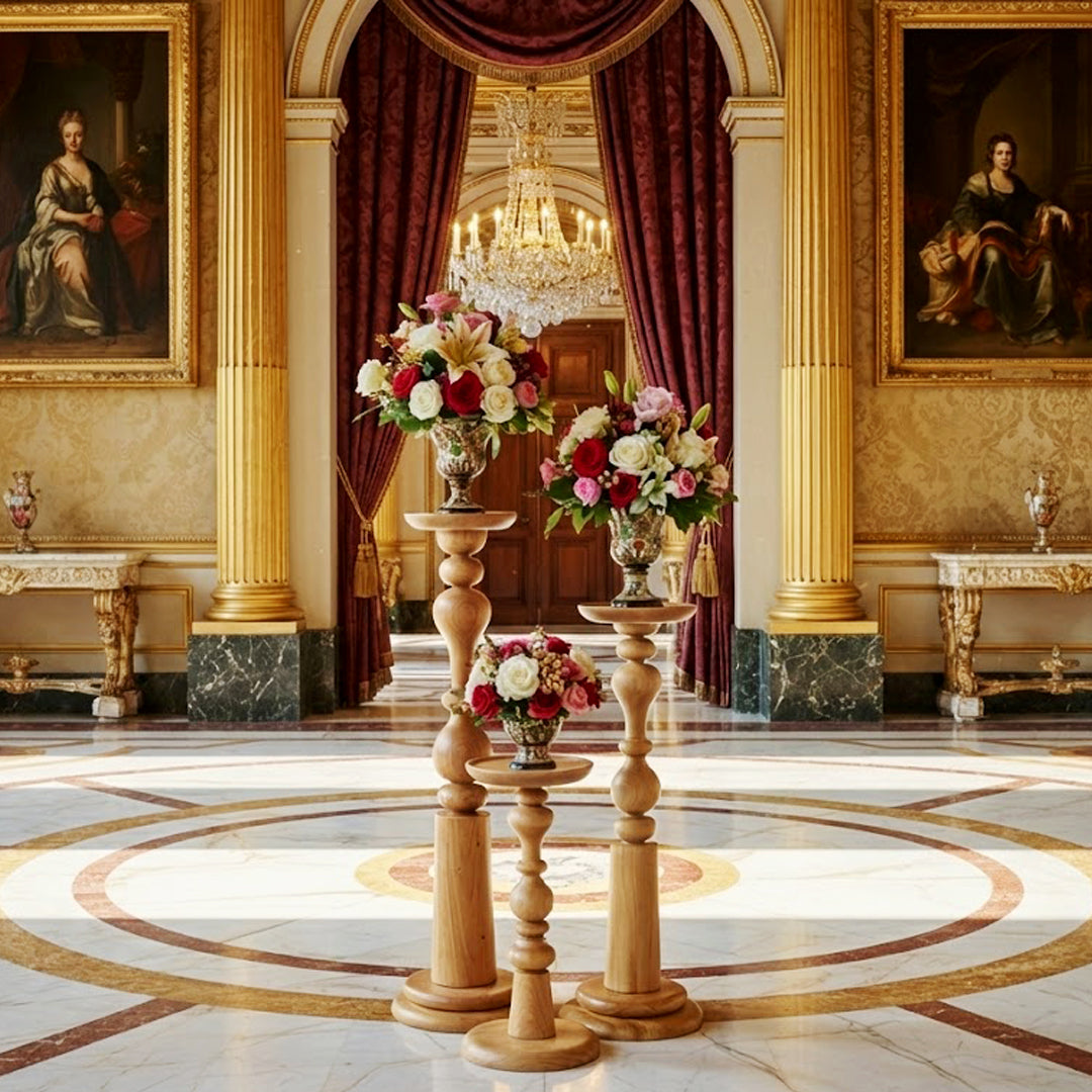 Adooch  Premium Wooden 3 Set Pot Stand