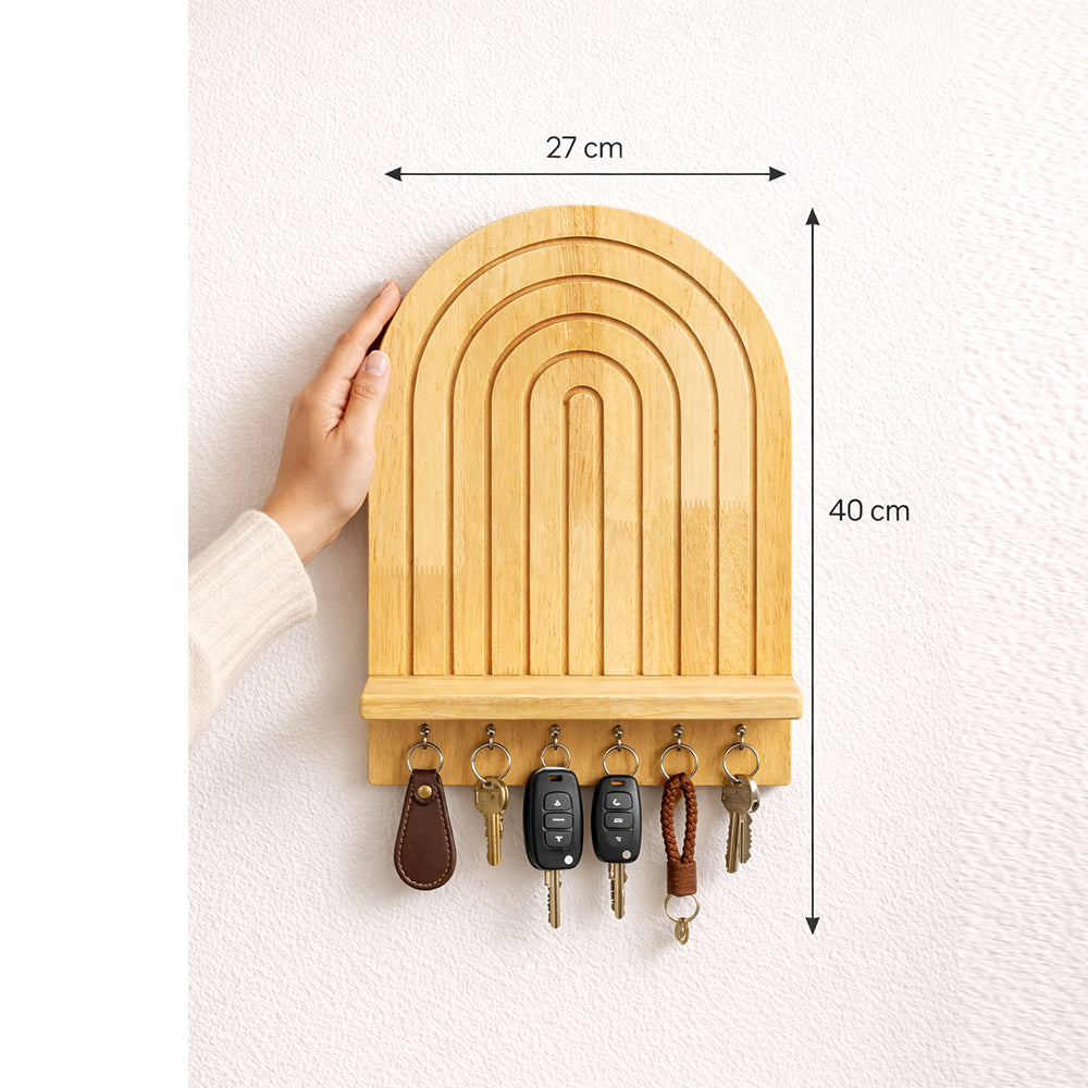 Adooch wall mounted wooden key holder dimensions 40 cm height 27 cm width