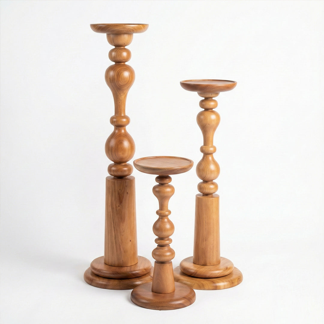 Adooch  Premium Wooden 3 Set Pot Stand