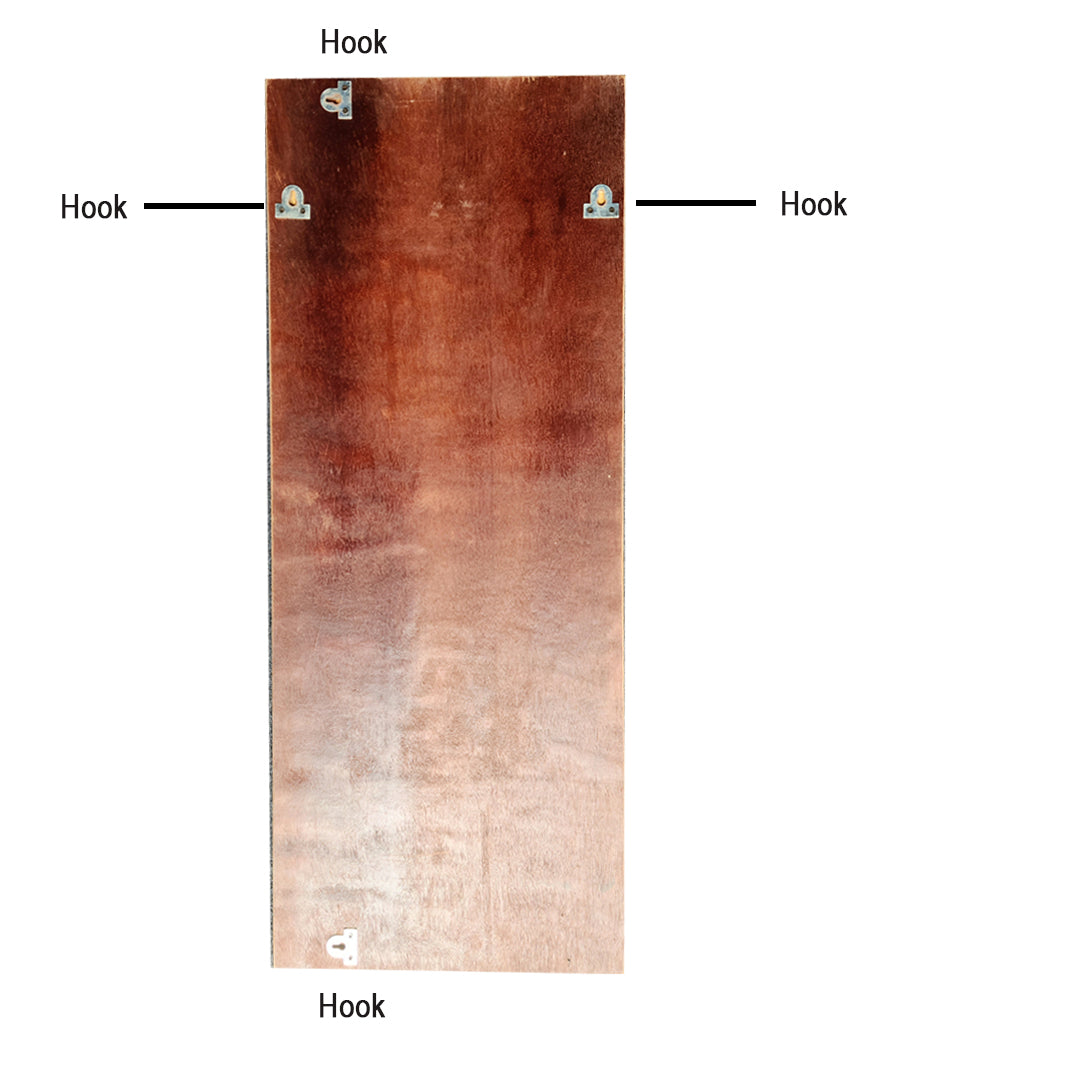 Adooch Natural Teak Wood Slice Wall Mirror | Handcrafted